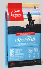 Orijen Adult 6 Fish гипоаллергенный сухой корм холистик для взрослых собак