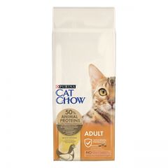 Cat Chow Adult (Кэт Чау Эдалт) сухой корм для взрослых кошек с курицей и индейкой