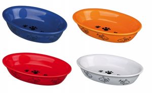 Миска для кошки овальная (керамика) Trixie 24495