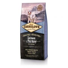 Carnilove Puppy Salmon & Turkey сухой беззерновой корм с лососем и индейкой для щенков