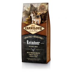 Carnilove Adult Raindeer сухой беззерновой корм с мясом северного оленя для взрослых собак всех пород