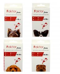 Капли Faktor forte для собак от блох, клещей, гельминтов