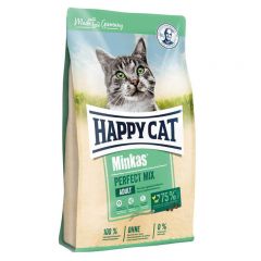 Happy Cat (Хэппи Кэт) Minkas Perfect Mix. Сухой корм с курицей, рыбой и ягненком для взрослых кошек