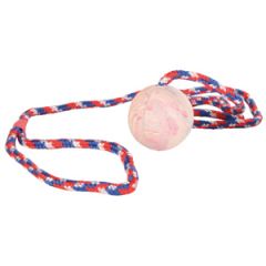 Мяч-радуга литой, на веревке 1м TX-3304