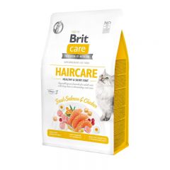 Brit Care Cat GF Haircare Healthy & Shiny Coat - сухой беззерновой корм для здоровья кожи и шерсти для взрослых кошек
