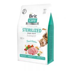 Brit Care Cat GF Sterilized Urinary Health сухой беззерновой корм для стерилизованных котов и кошек всех пород профилактика мочекаменной болезни