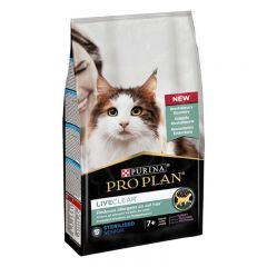 Pro Plan LiveClear Sterilised Senior Turkey Сухой корм с индейкой для стерилизованных котов старше 7 лет для уменьшения аллергенов на шерсти