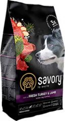 Корм сухий Savory Medium Breed rich in Fresh Turkey and Lamb для дорослих собак середніх порід від 10 до 25 кг зі свіжим ягням та індичкою