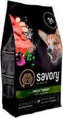 Корм сухий Savory All Breed Sterilised rich in Fresh Turkey для стерилізованих собак усіх порід зі свіжою індичкою