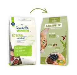 Корм Бош Санабелль Эдалт  (Bosch Sanabelle NО GRAIN Chicken & Blueberries) беззерновой сухой корм для кошек КУРИЦА И ЧЕРНИКА