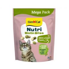 Вітаміни GimCat NUTRI BIOTIN BITES SEAWEED для котів для покращення стану шерсті та шкіри з морськими водоростями 425г